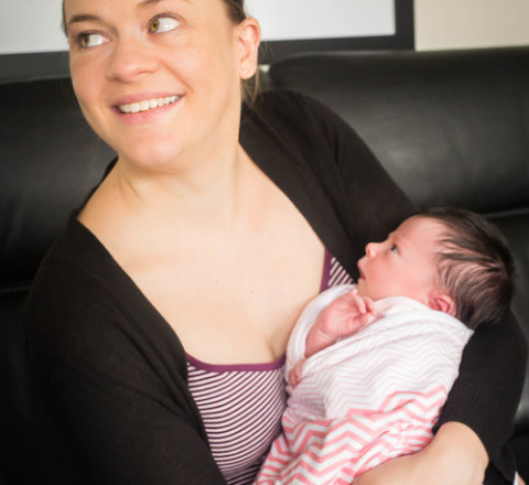 daughter looking at her mother