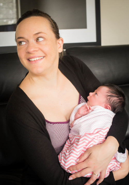 daughter looking at her mother